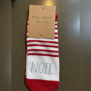Rae Dunn pair of Christmas Ankle Socks  NOEL. Women’s 5-10